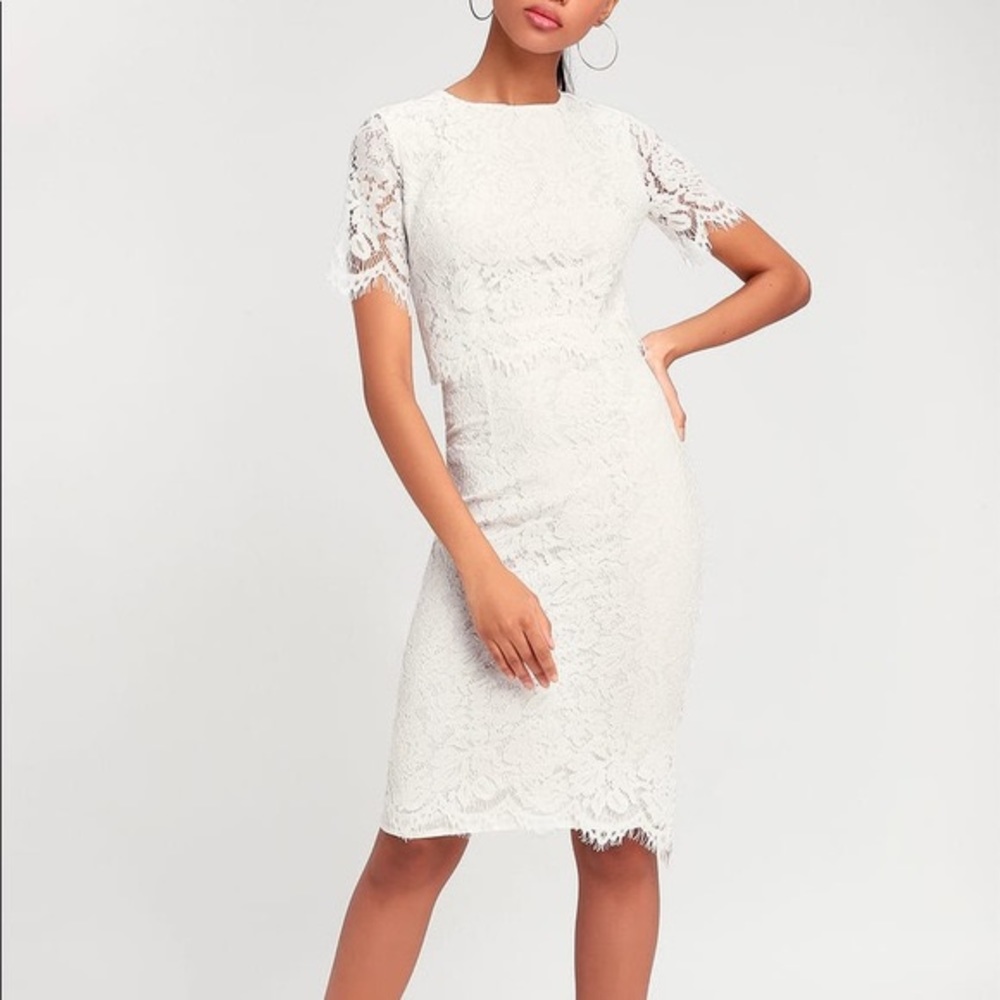 White lace dress